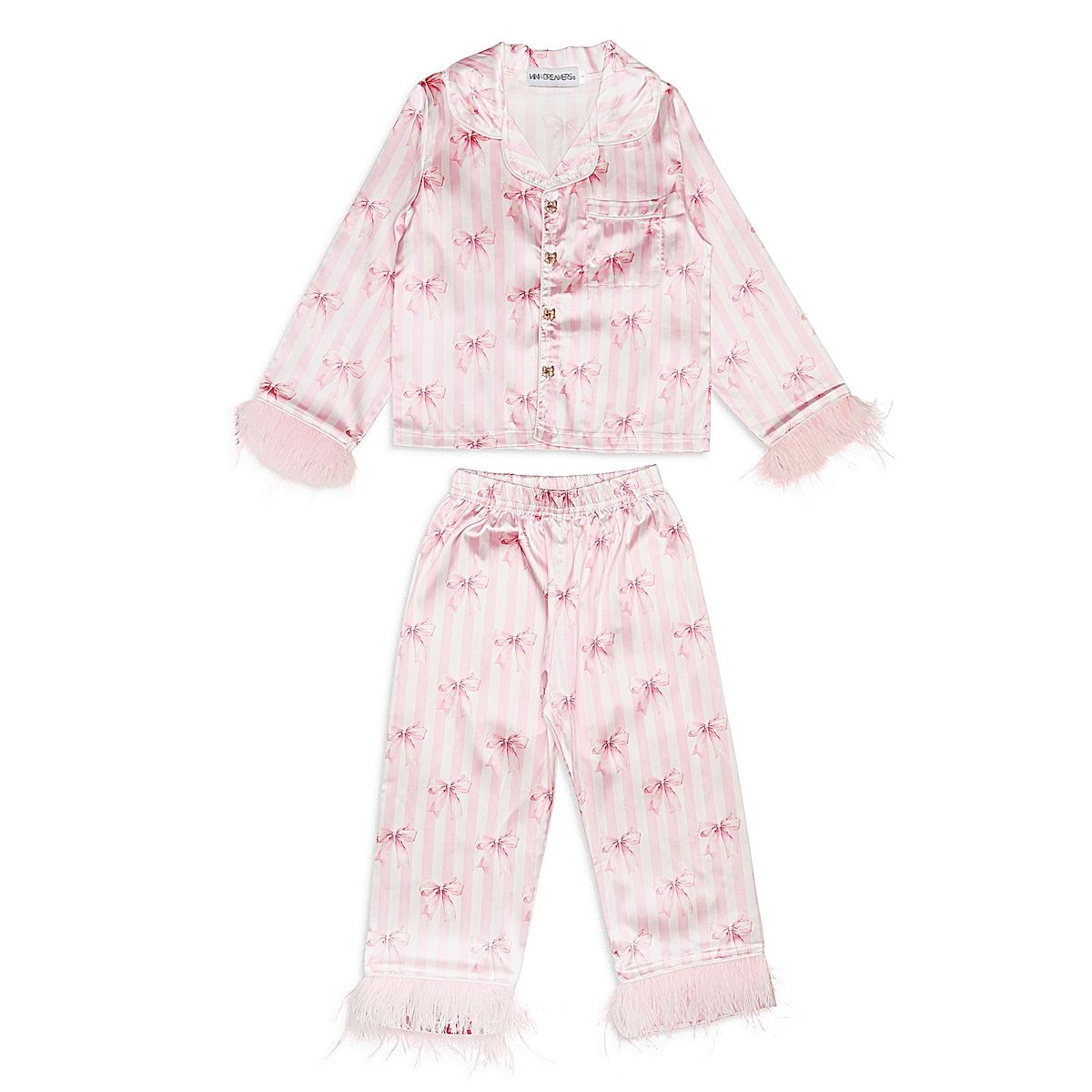 Bows Silky Set with Feathers