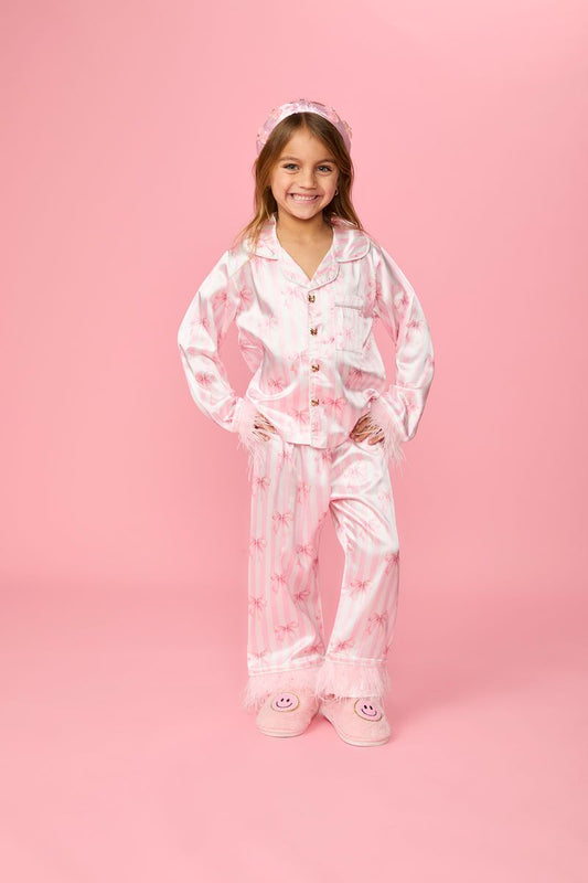 Bows Silky Set with Feathers