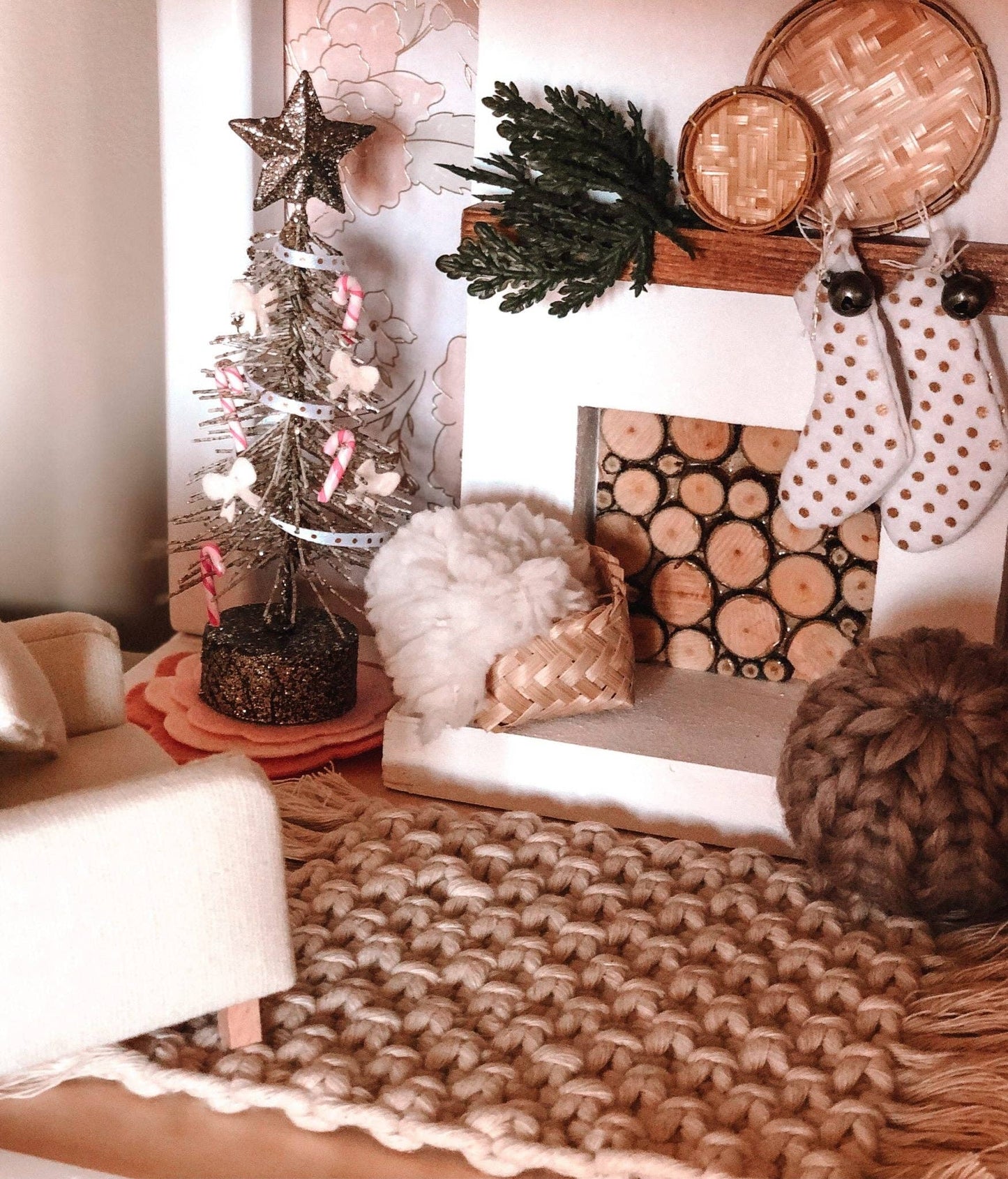 Macy Mae Dollhouse Designs - Dollhouse Weaved Bamboo Basket | Natural