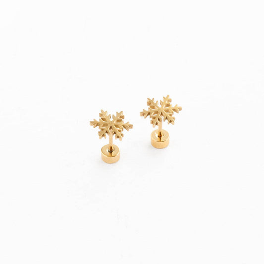 Snowflake Screw-Back Earrings