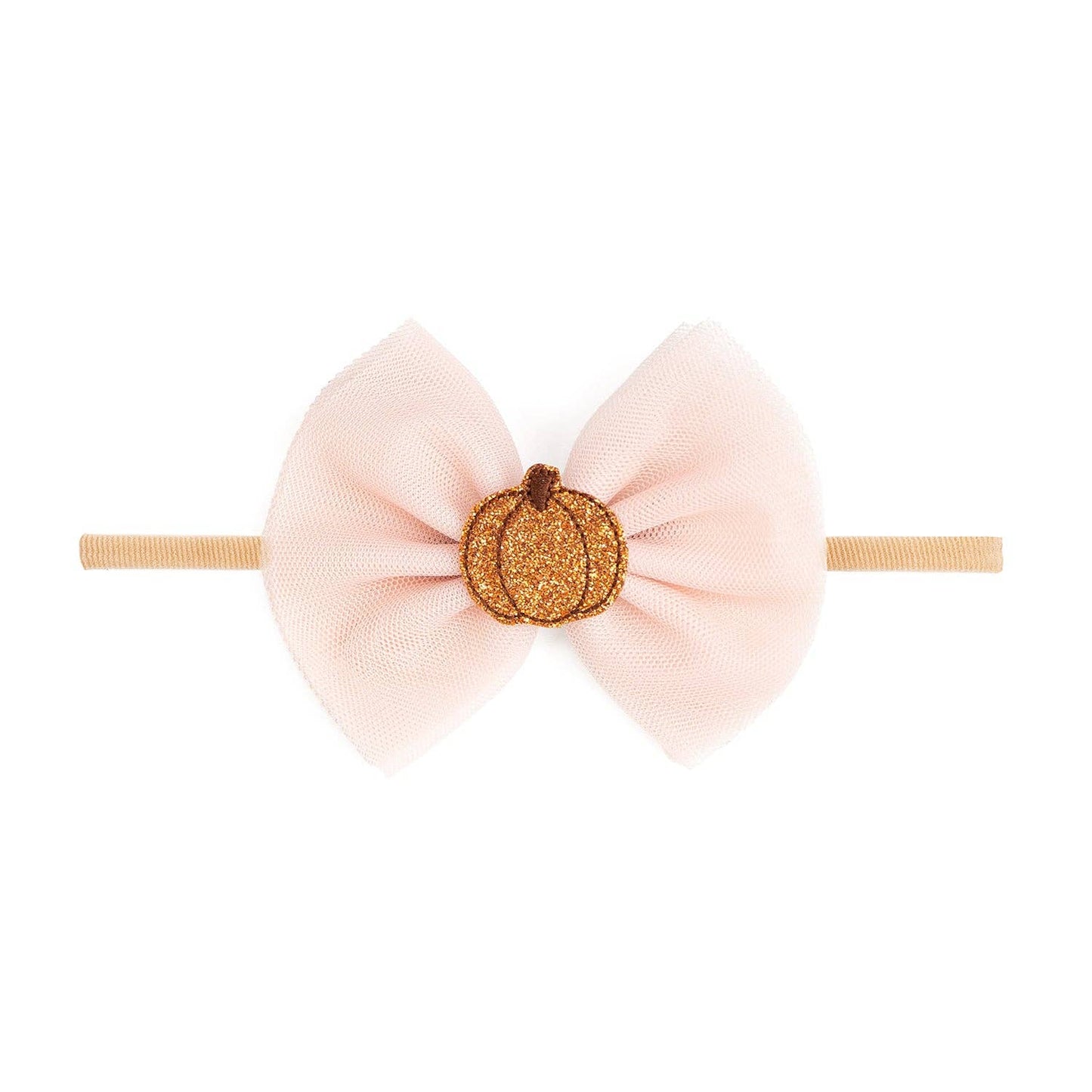 Pumpkin Tulle Bow Baby Headband