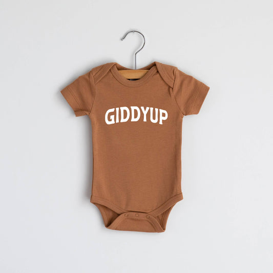 Camel - Organic "Giddyup" Modern Baby Bodysuit