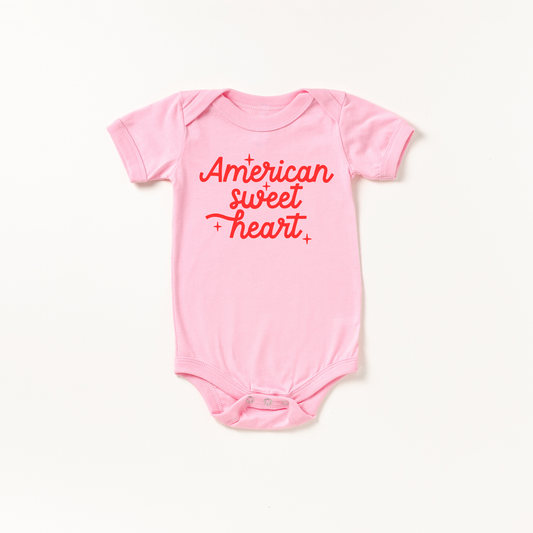 American Sweet Heart Infant One piece Body Suit