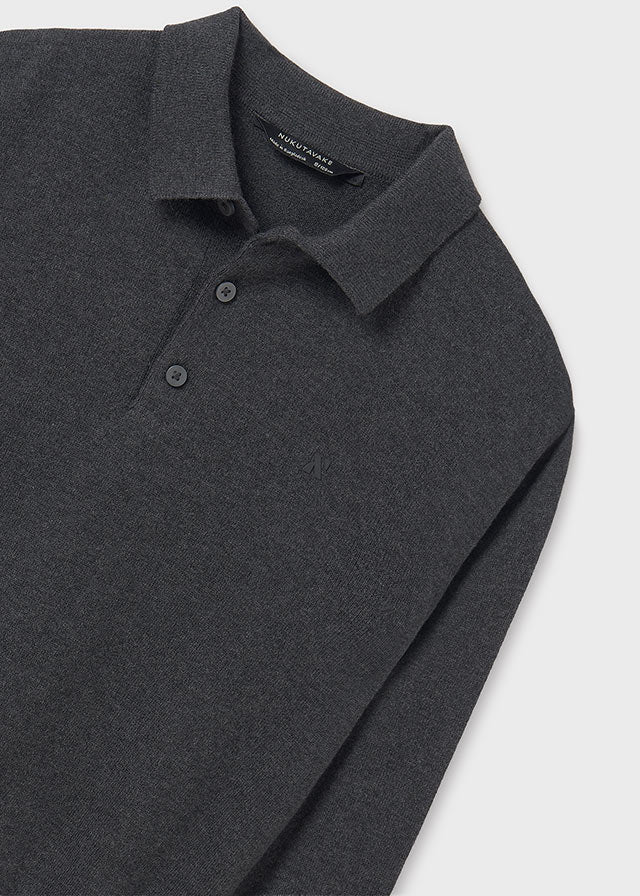 Charcoal Polo Sweater