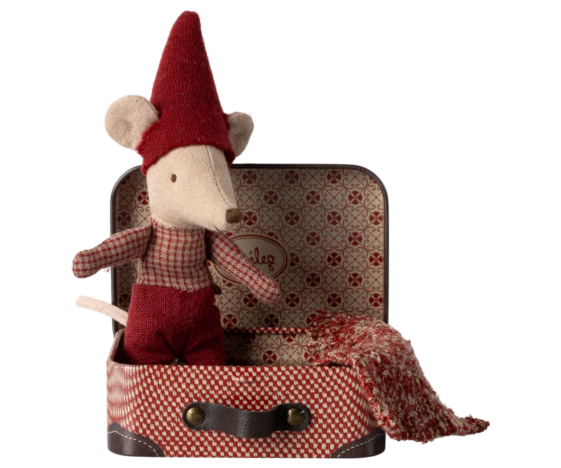 Christmas Mouse - Baby in Suitcase