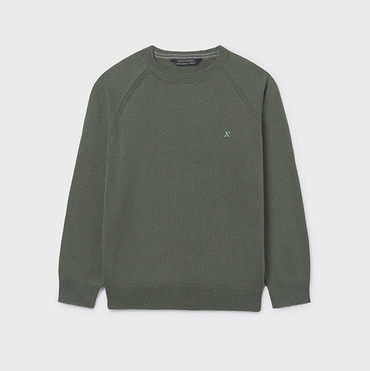 Green sweatshirt on a white background