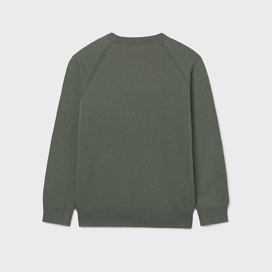 Green sweatshirt on a light gray background
