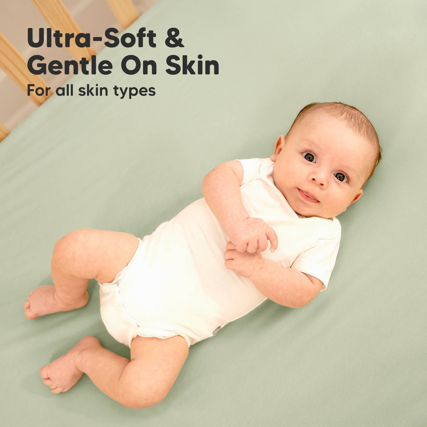 2pk Waterproof Crib Sheets - Avocado