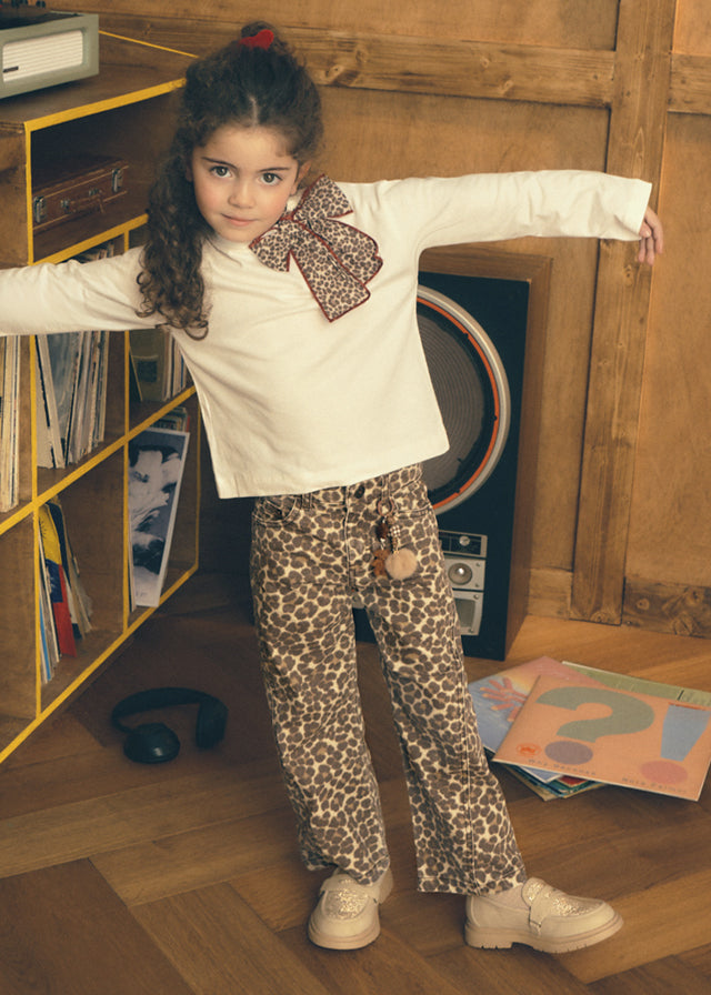 Leopard Denim Pant