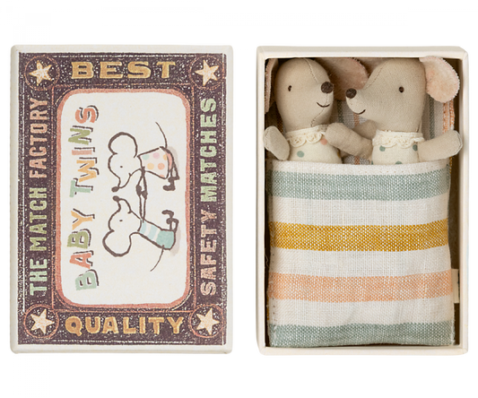 Twins Baby Mice in Matchbox