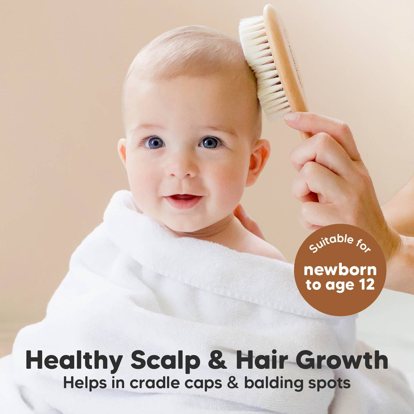 Baby Hair Brush - Walnut