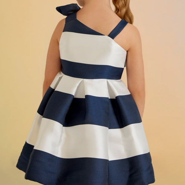 Striped Dress - Navy