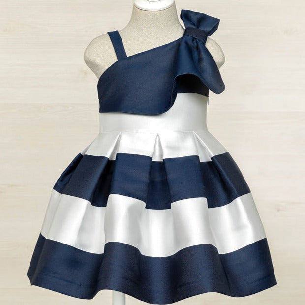 Striped Dress - Navy