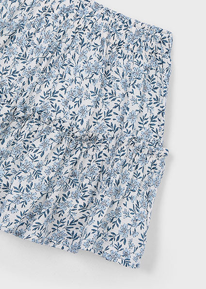 Floral patterned fabric on a white background