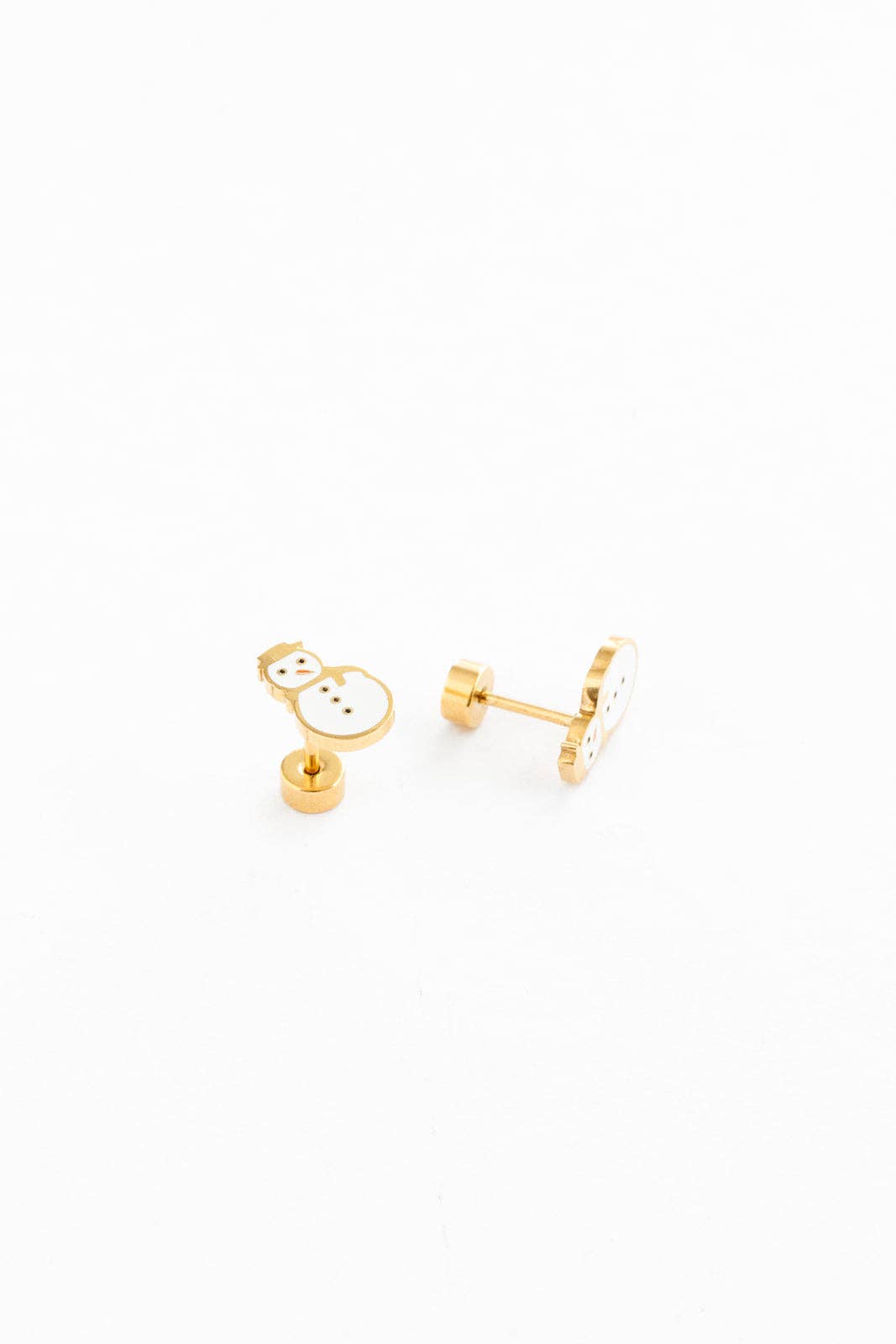 Snowman Screw-Back Earrings