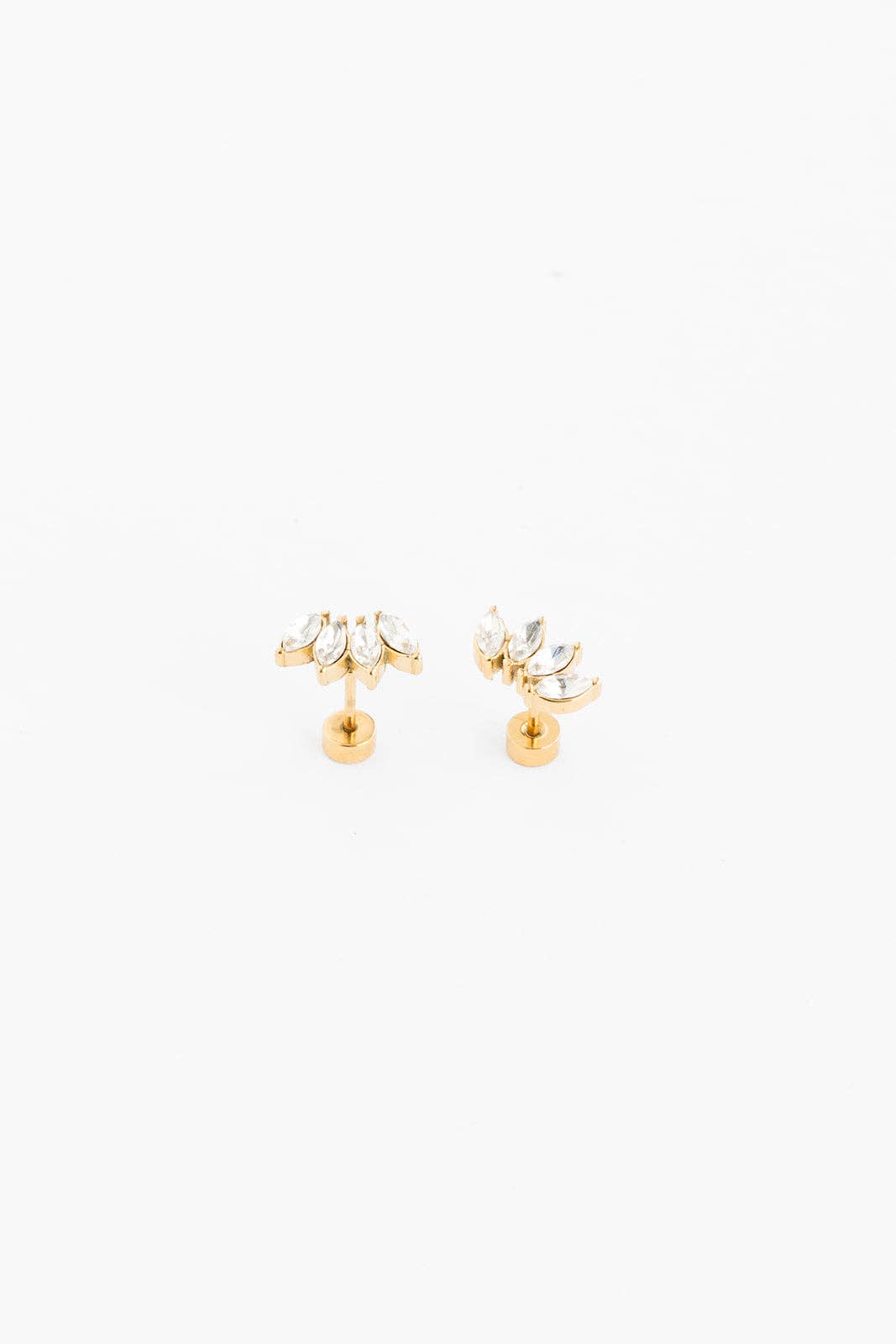 Pip Pop Post - Diamond Crawler Stud Earrings - Hypoallergenic, Girl Gift