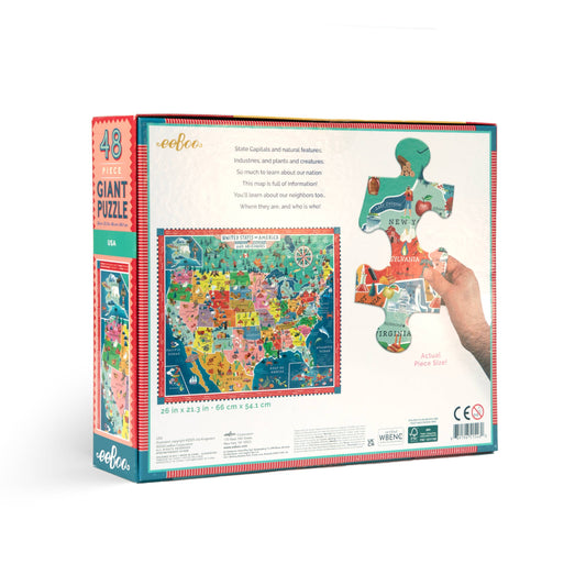 USA 48 Piece Giant Rectangle Puzzle