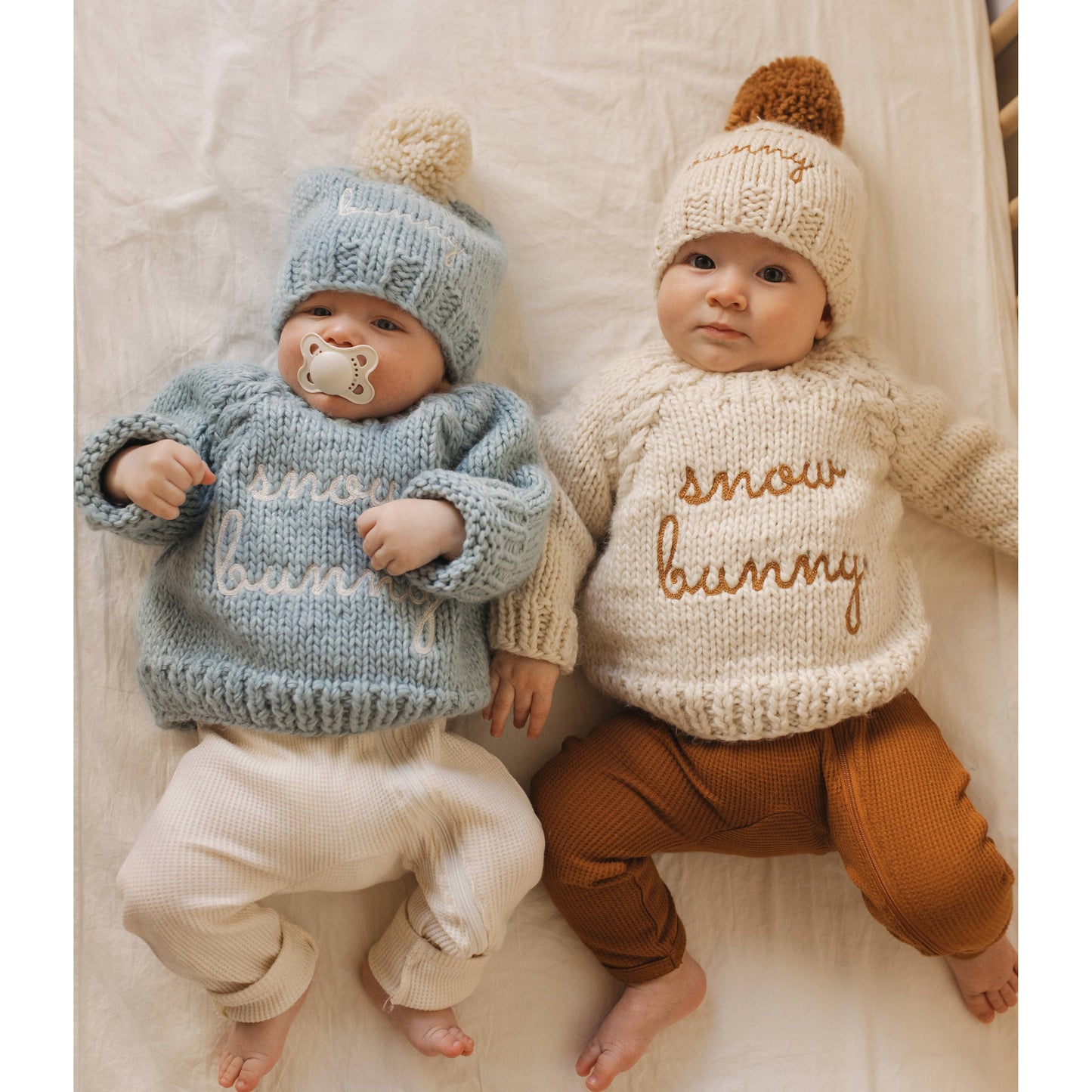 Snow Bunny Crew Neck Sweater - Surf Blue