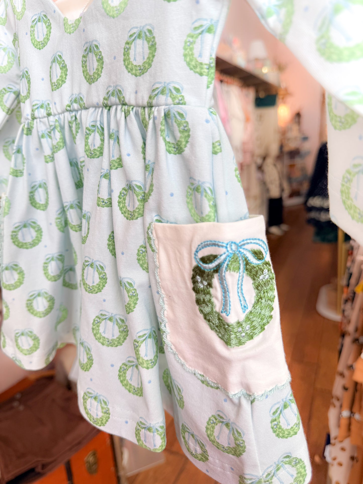 Wreath Embroidery Dress