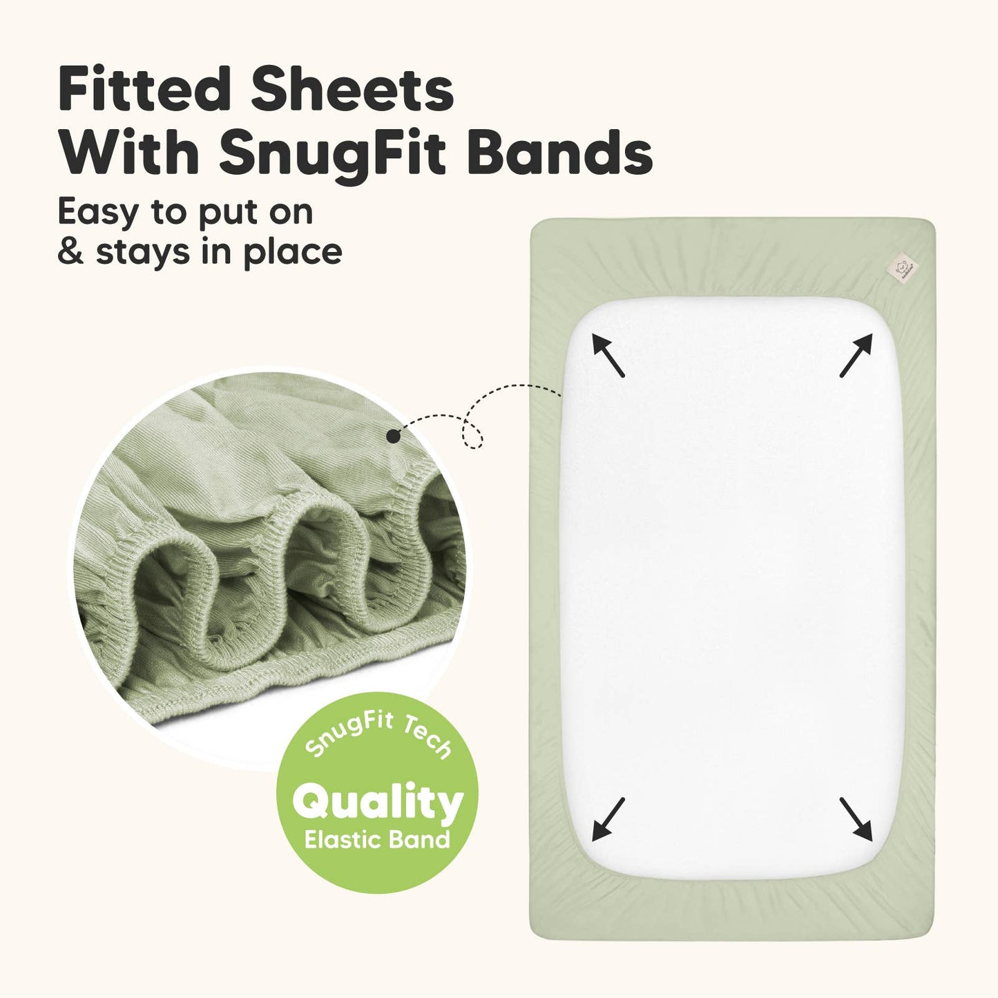 2pk Waterproof Crib Sheets - Avocado