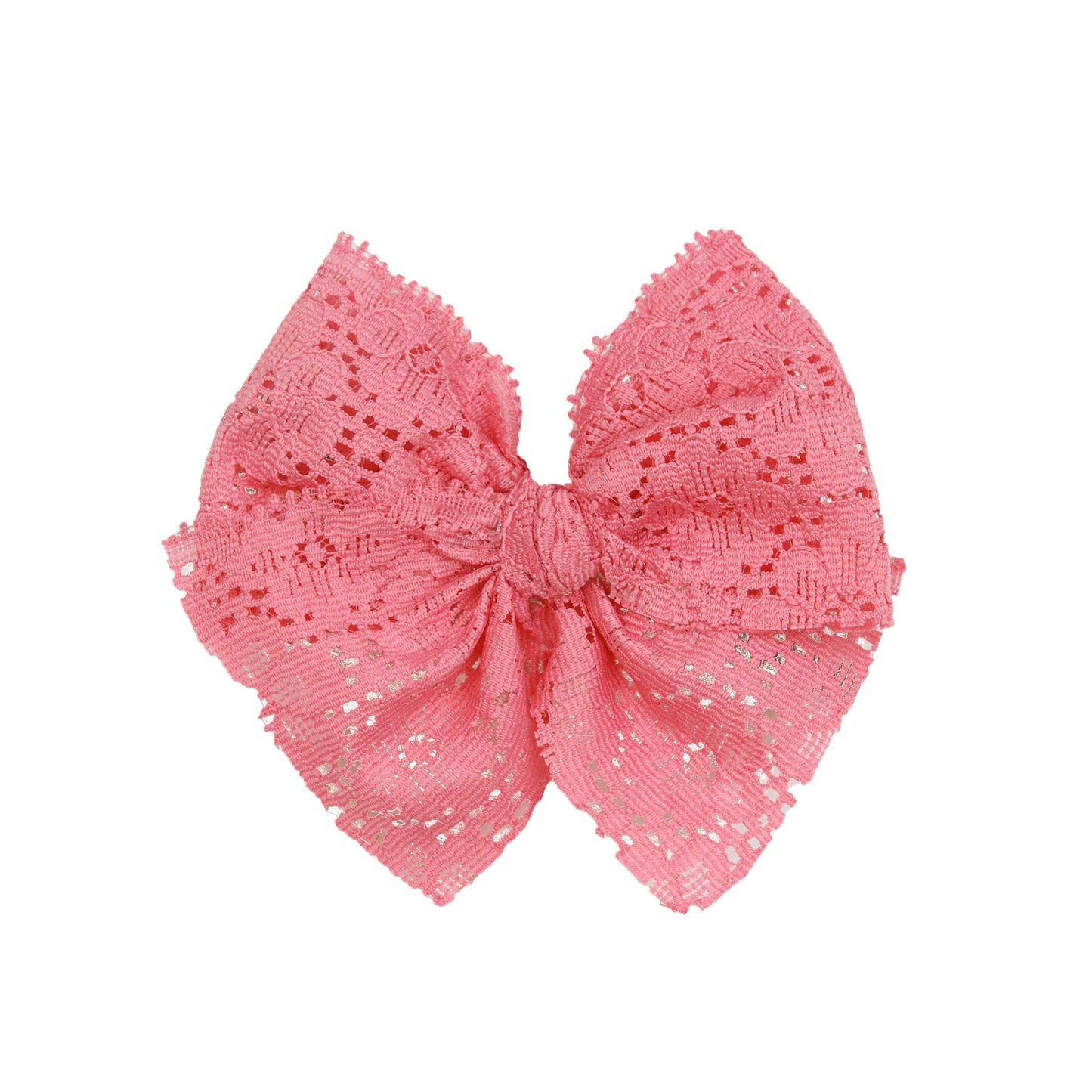 Lou Lou & Company - Lace Bow - Taffy Pink Clip