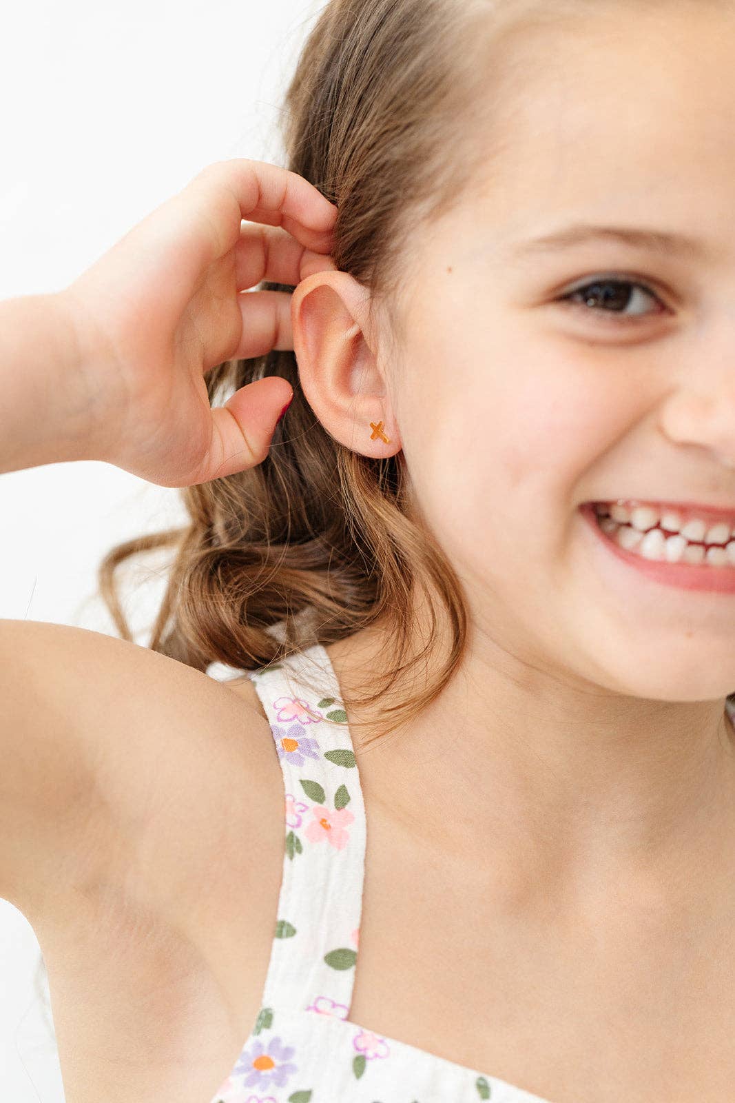 Cross Screw-Back Earrings