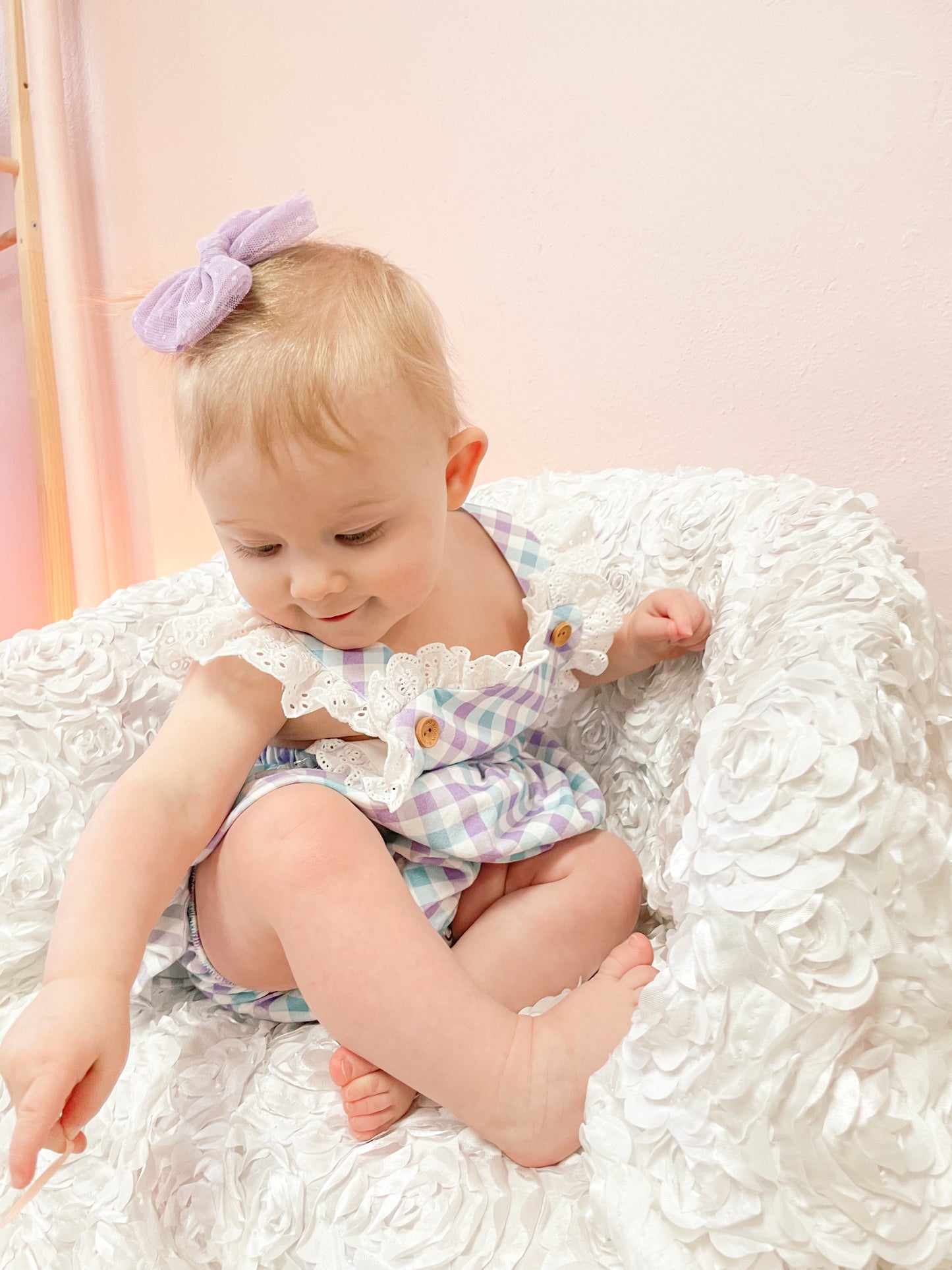 Spring Gingham Bubble Romper