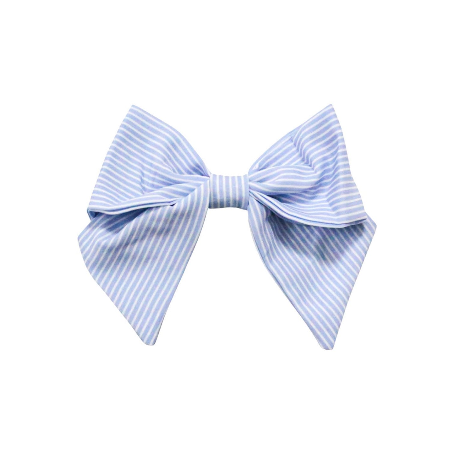 Classic Bow- Blue Pinstripe