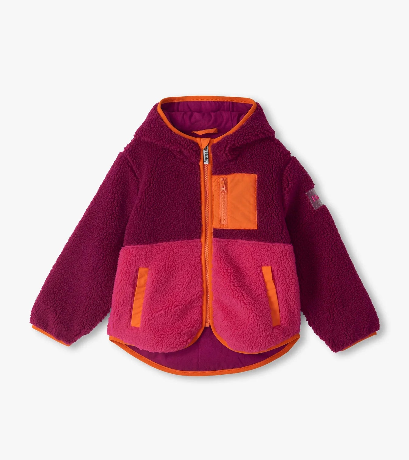 Raspberry Radiance Faux Sherpa Hooded Jacket