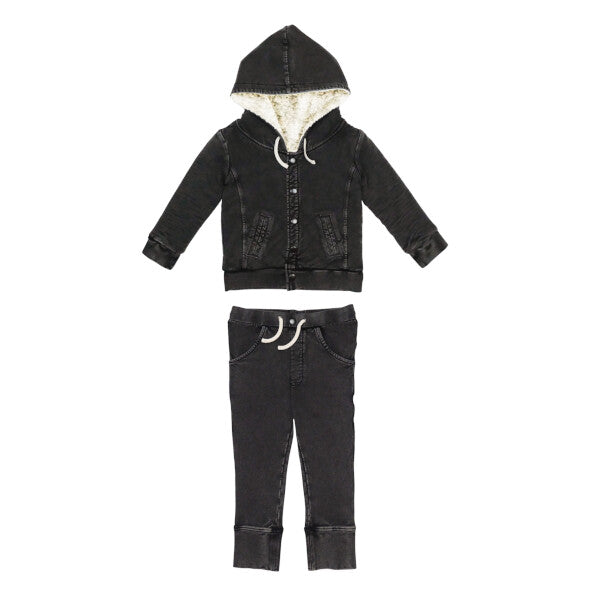 Organic Faux Denim Jacket and Jogger Set