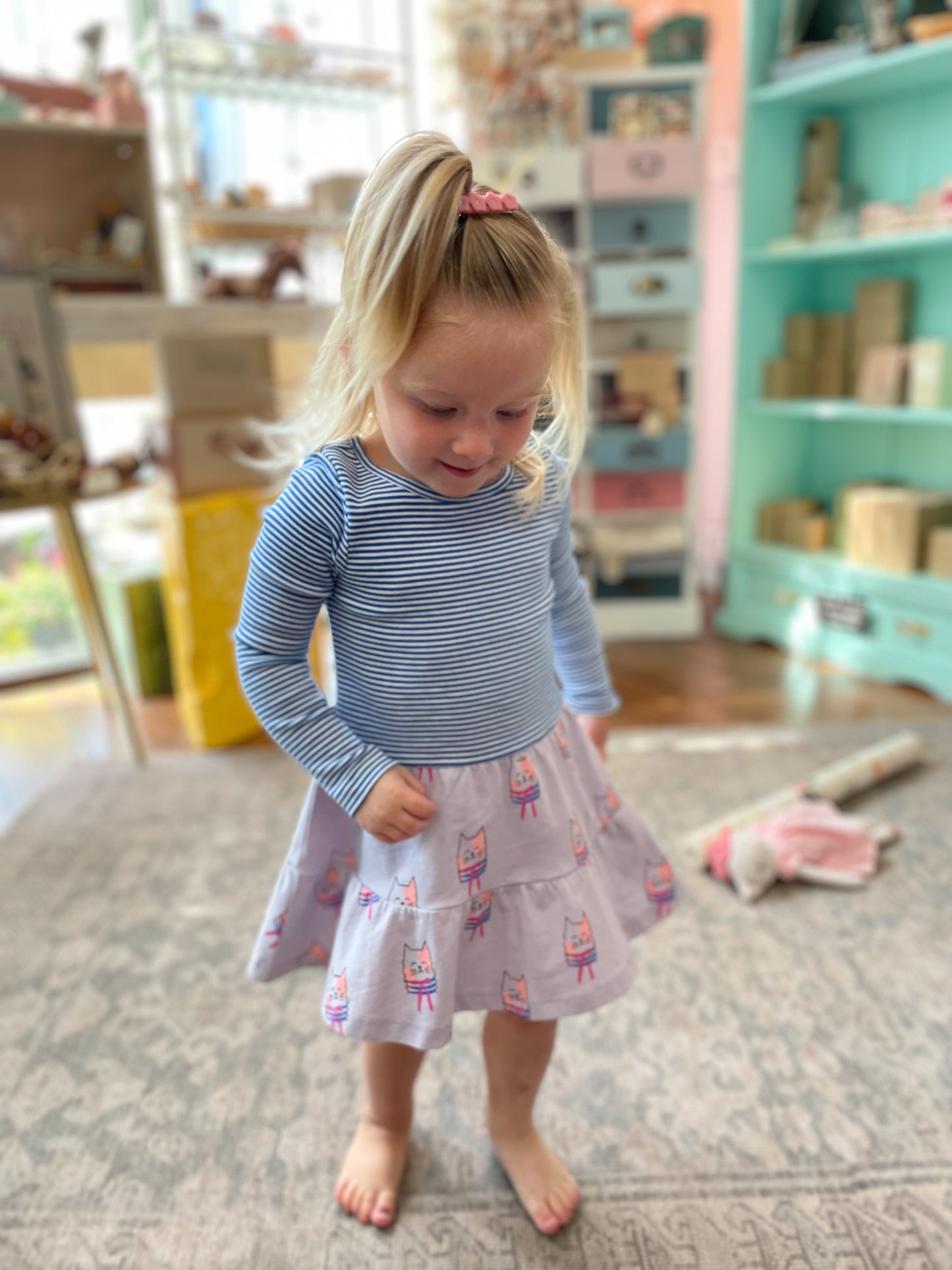 Bow Tie Cats Day Dress