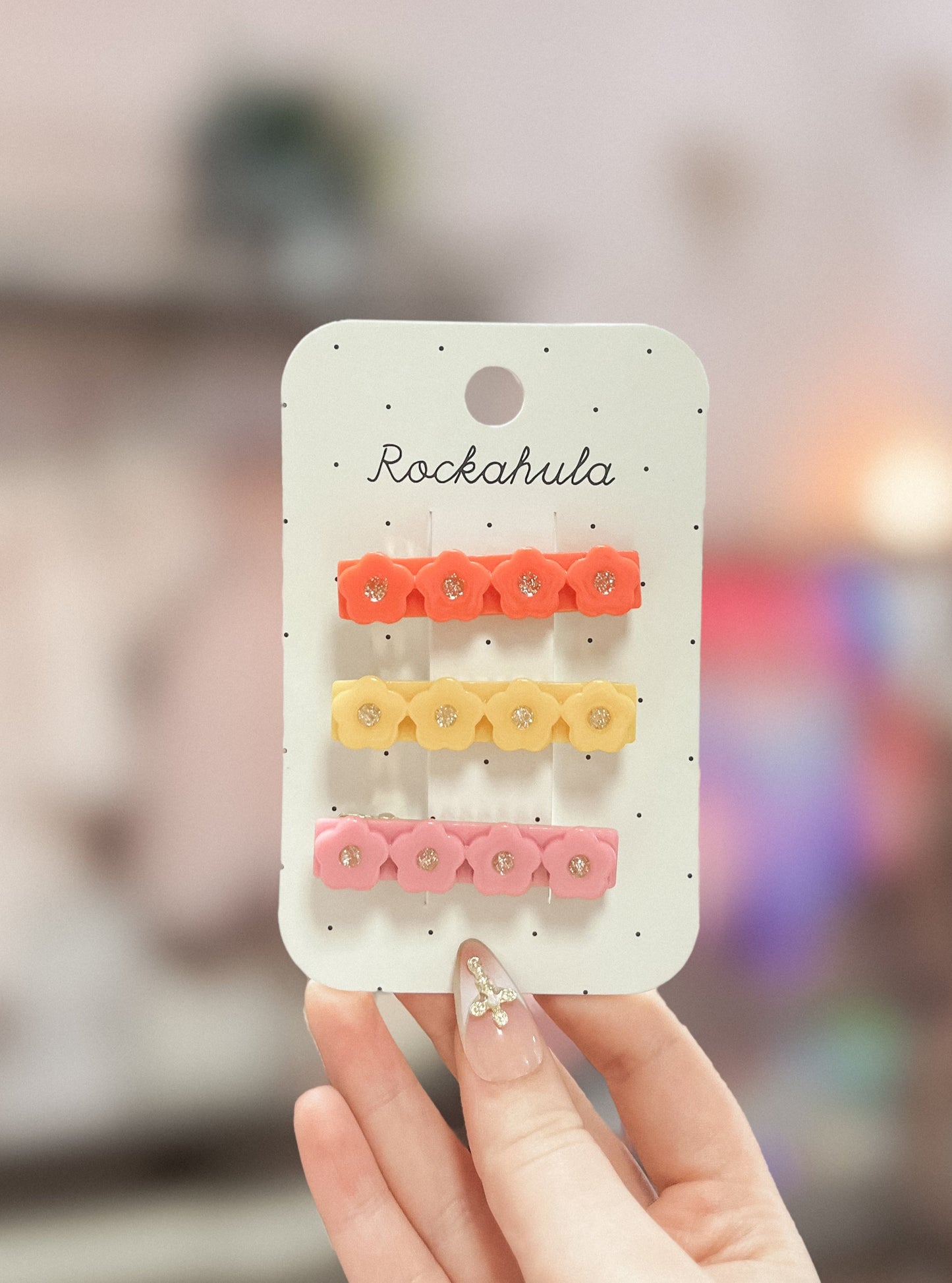 Acrylic Flower Clip Set