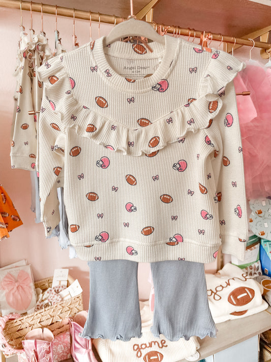 Footballs and Bows Set