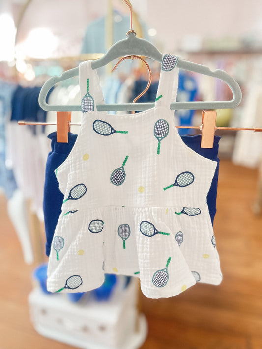 Tennis - Peplum Tank + Shorts