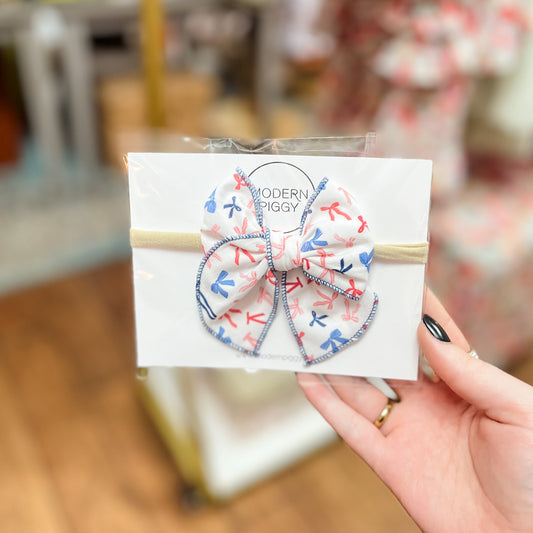 Red White and Bow | Petite Party Bow