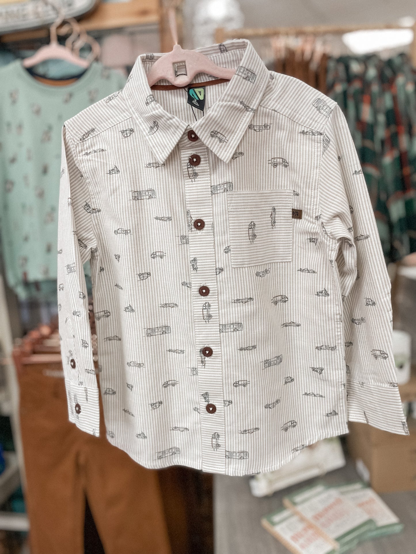 On the Road Button-Up