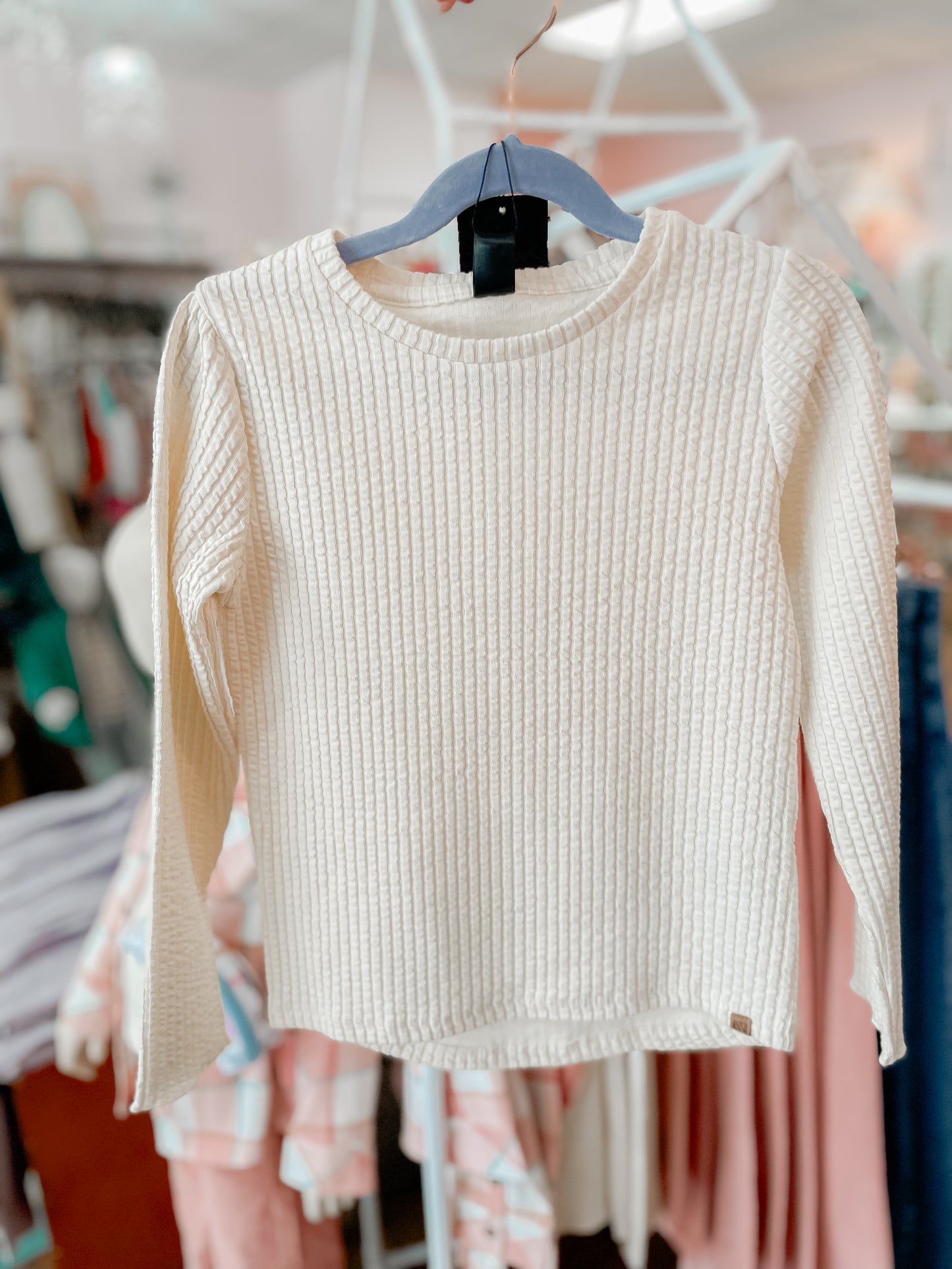 Textured Ivory Layering Tee