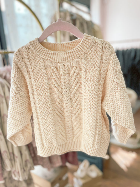 Cream Cable Knit Sweater