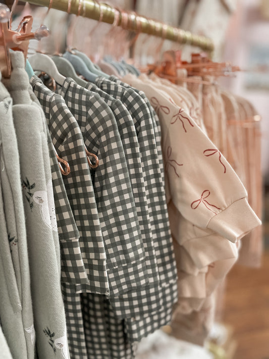 Bamboo Pajama Set - Forest Check