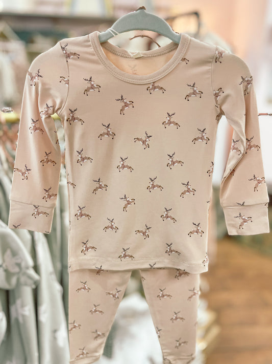 Bamboo Pajama Set - Reindeer