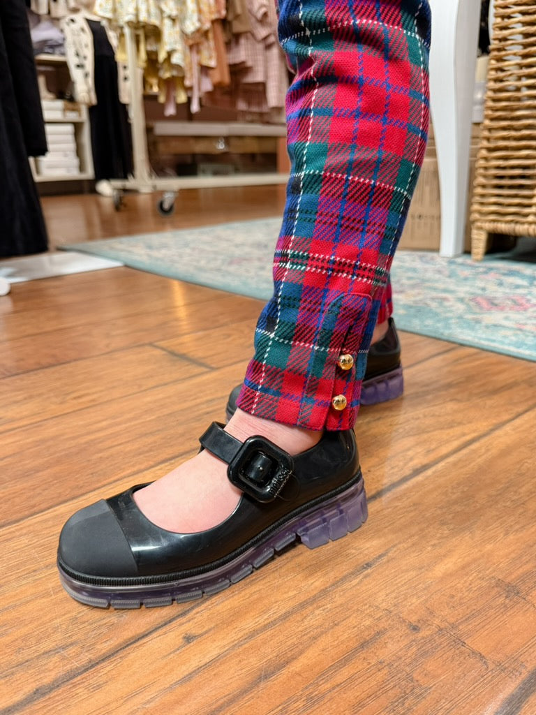 Tartan Button Cuff Pant
