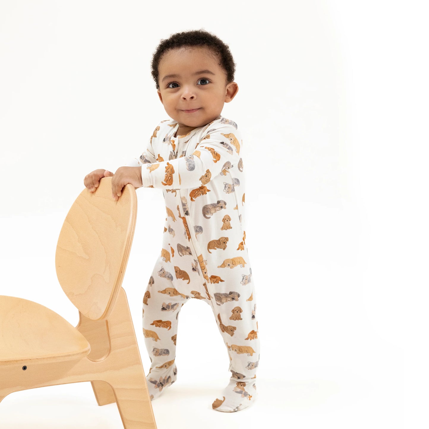 Napping Puppies - 2 Way Zipper Footie