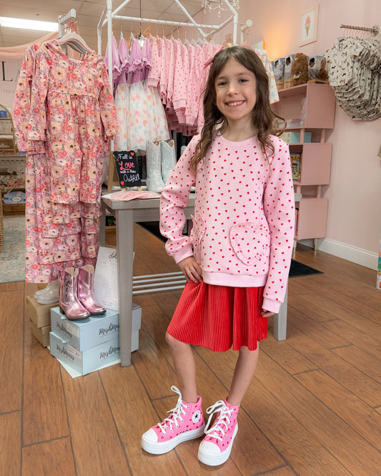 Hearts Pocket Sweatshirt