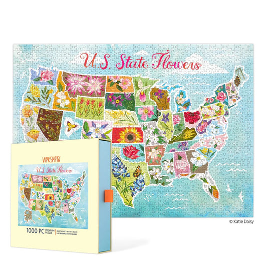 US State Flowers 1000 Piece Puzzle