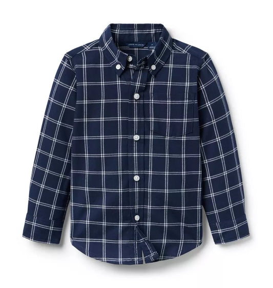 Tattersall Plaid Button-Up