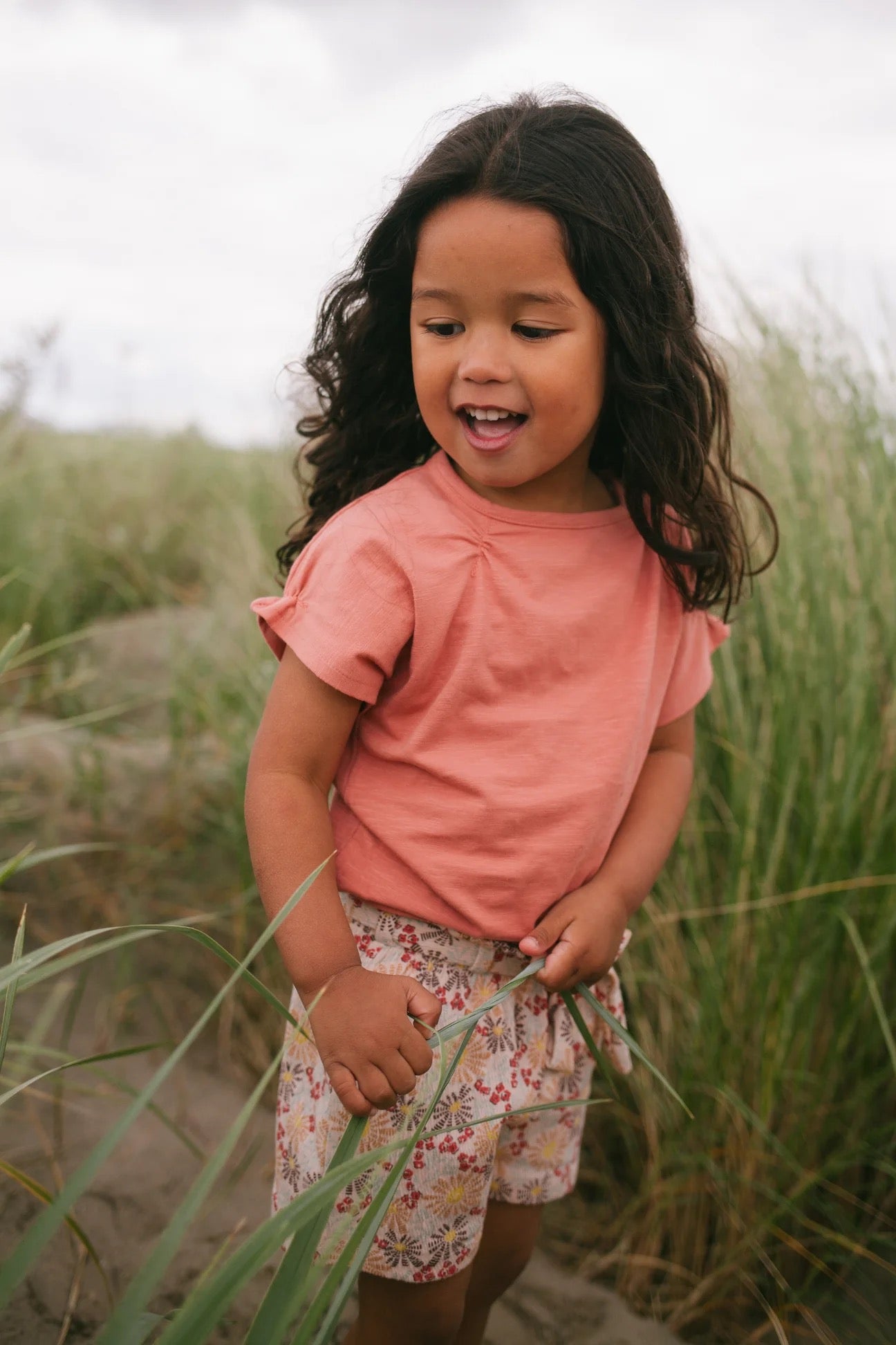 Jill - Coral Jersey Shirt