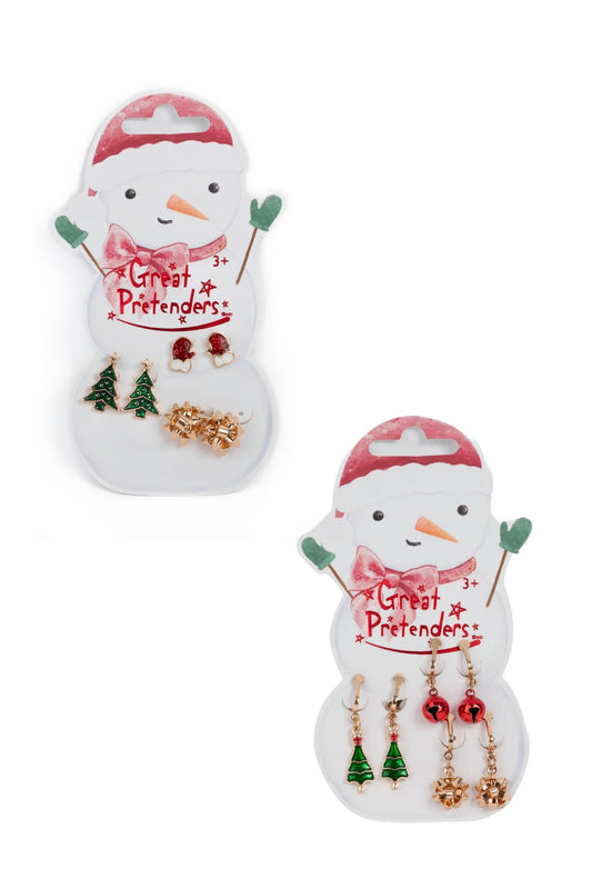 Snowman Earrings Set of Three