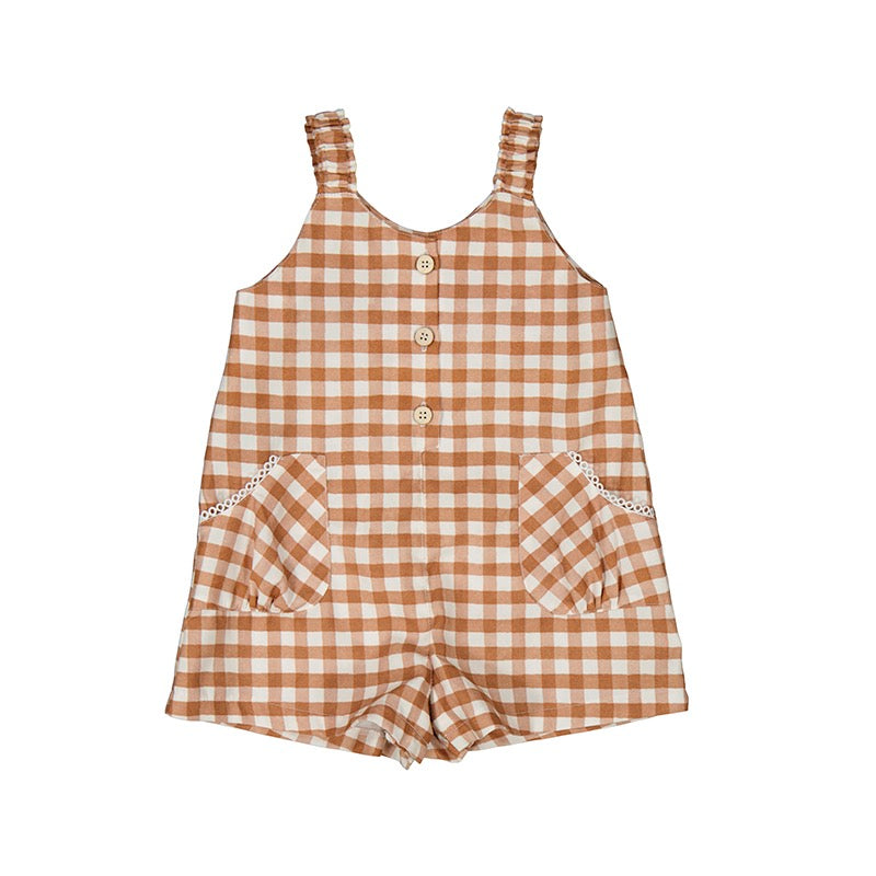 Toffee Short Overalls
