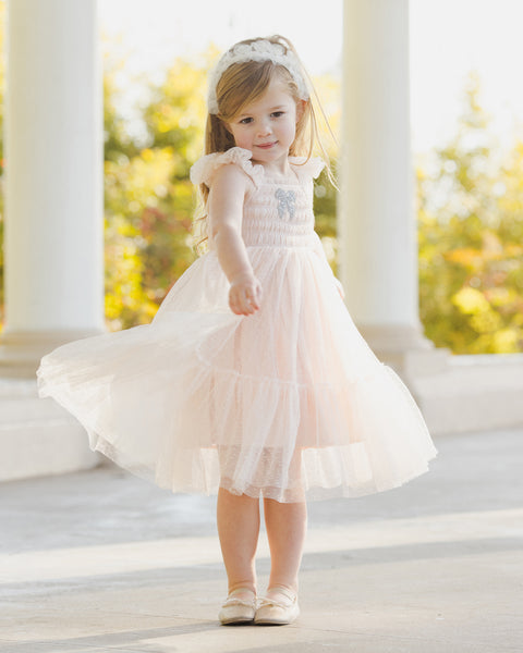 Clara Dress - Blush | Lilac Lane Children's Boutique