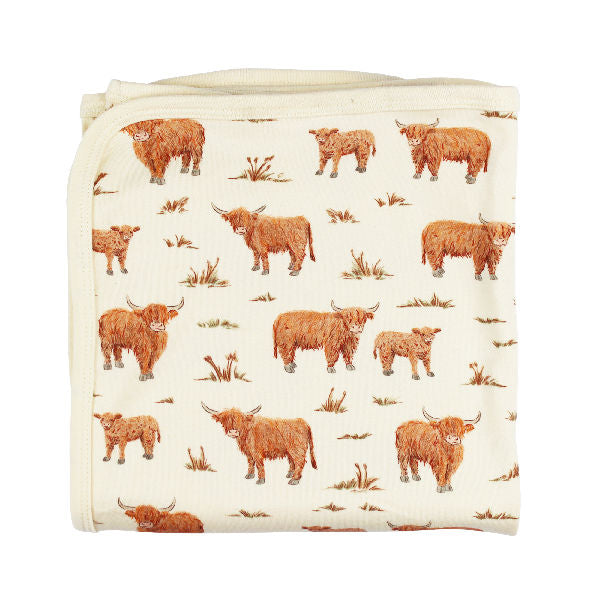 Highland Cow Organic Blanket